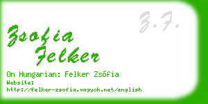 zsofia felker business card