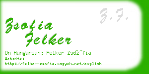 zsofia felker business card